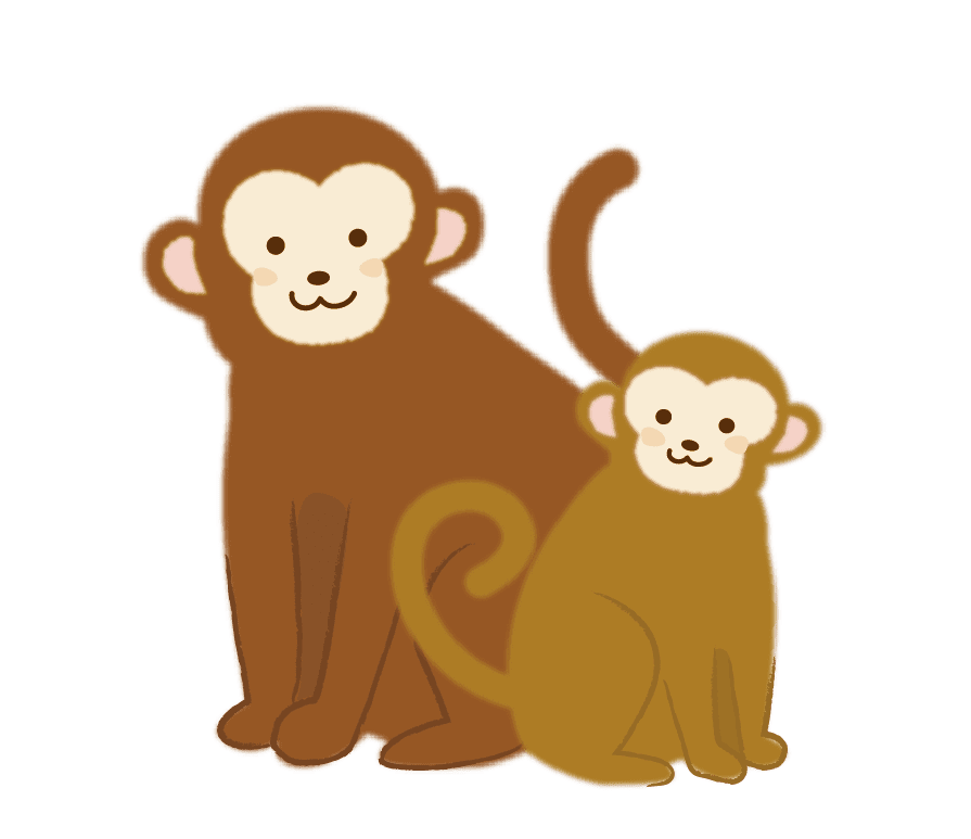 最高の無料イラスト 元の猿 年賀状 イラスト