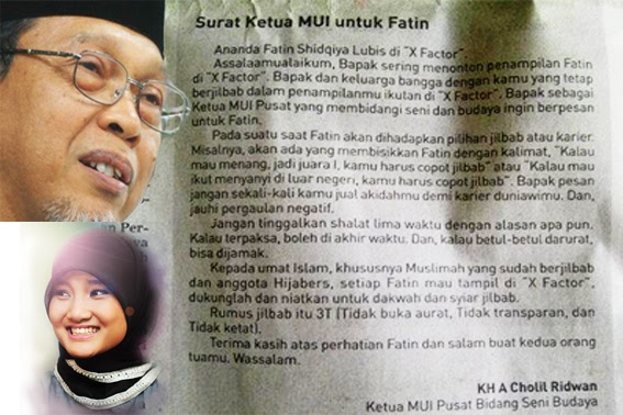 BASANDO: Surat Ketua MUI Pusat untuk Fatin Shidqia X 