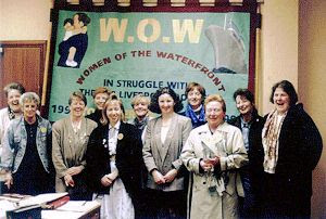 WOMEN OF THE WATERFRONT SHOW OFF THEIR NEW BANNER