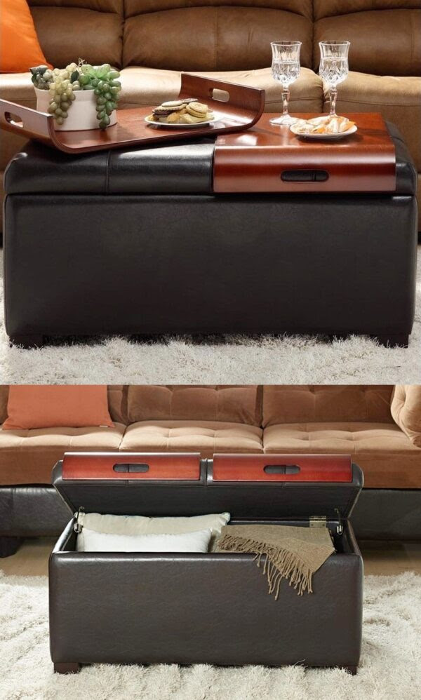 Round leather ottoman coffee can also provide wonderful storage shelves or compartments. 43 Storage Ottomans To Declutter And Organize Your Home