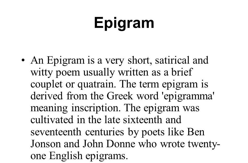 Epigram Meaning In Simple Words - Soalan 86