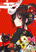 イラスト集 最新かっこいい 着物 女の子 イラスト