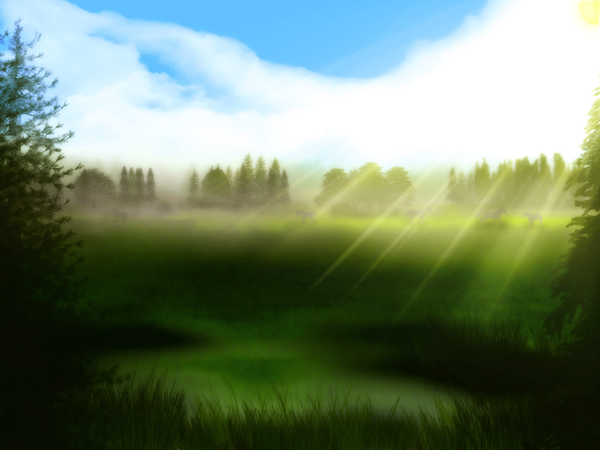 最高のイラスト画像 最高草原 イラスト フリー素材