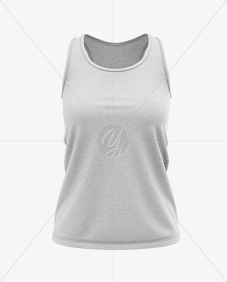 Download Download Women's Heather Racerback Tank Top Mockup - Front ...