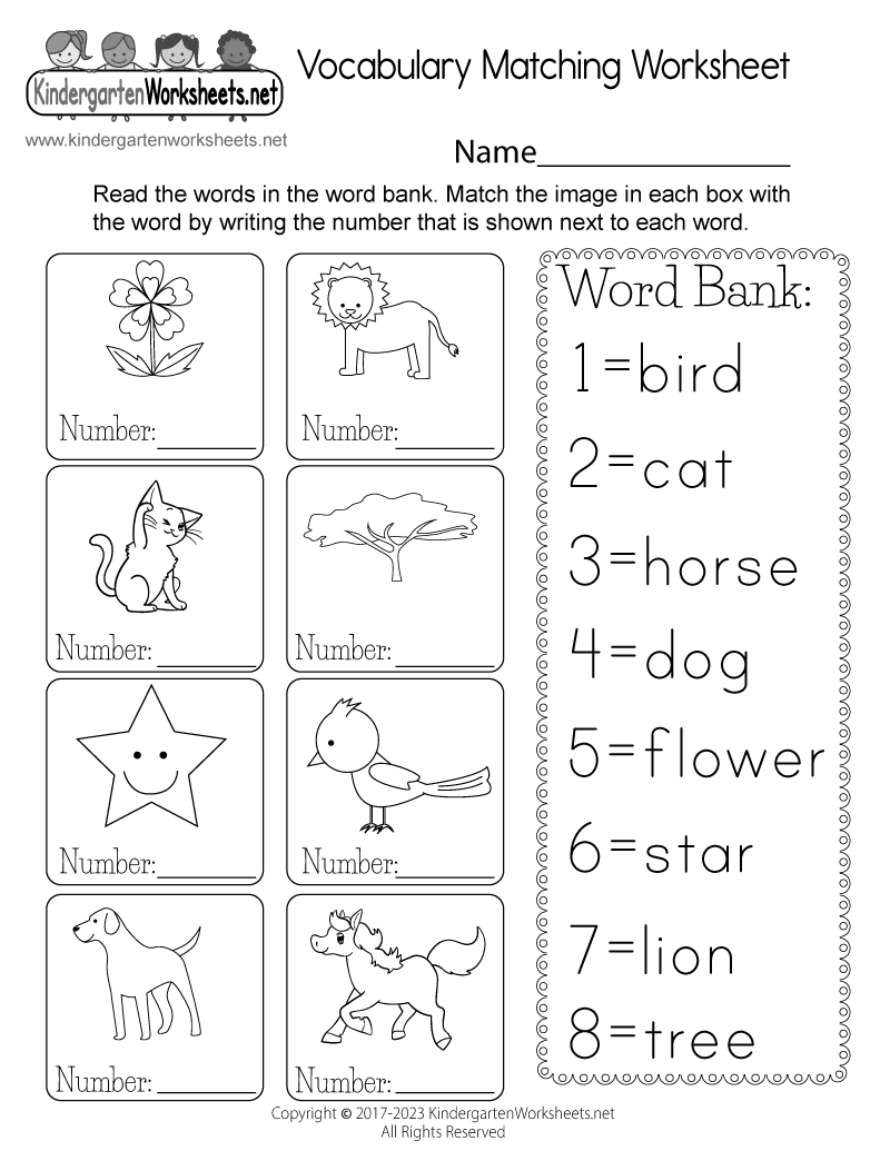 kindergarten english worksheets best coloring pages for kids