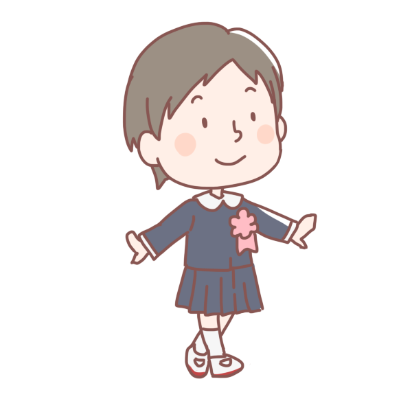 無料イラスト画像 上歩く 女の子 イラスト