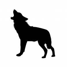 最高のイラスト画像 ユニークシルエット 狼 遠吠え イラスト