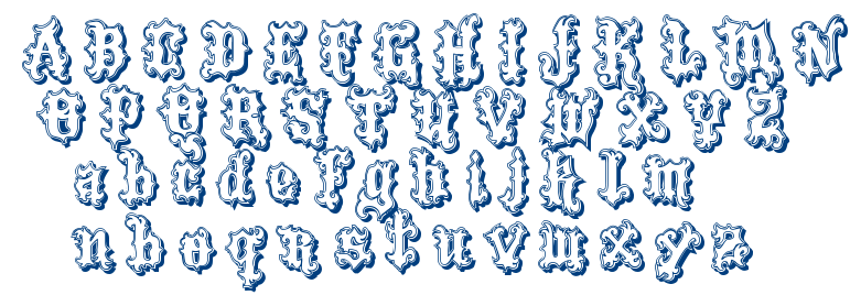 Gambar Tribal  Huruf  Latin Moa Gambar