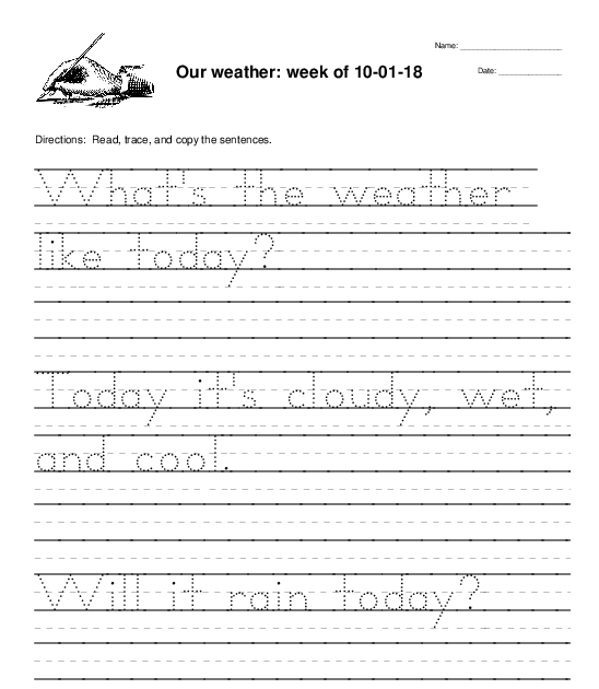 tracing cursive sentences worksheets printable handwriting worksheets