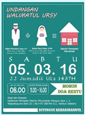  Desain Undangan Pernikahan Facebook Cdr  Kartu Undangan 