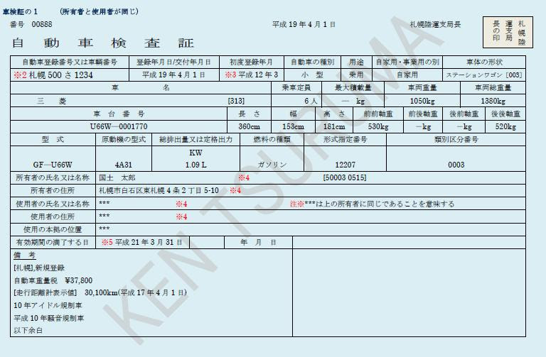 車検証 走行距離 見方 Kuruma