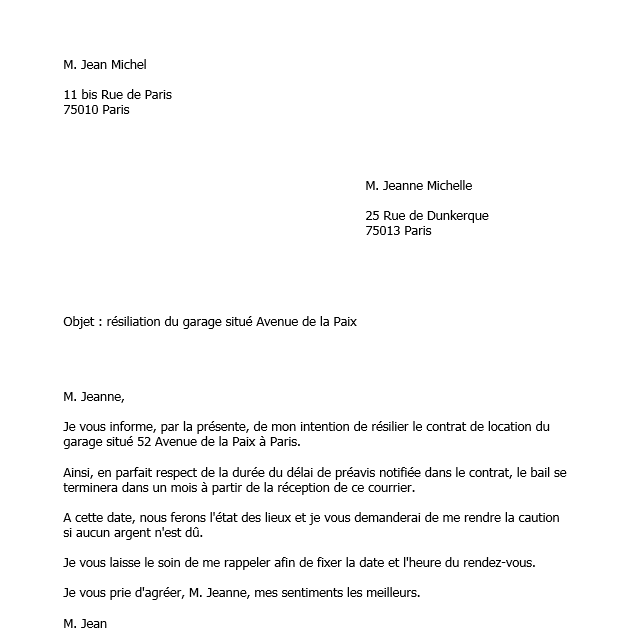 modèle lettre recommandé