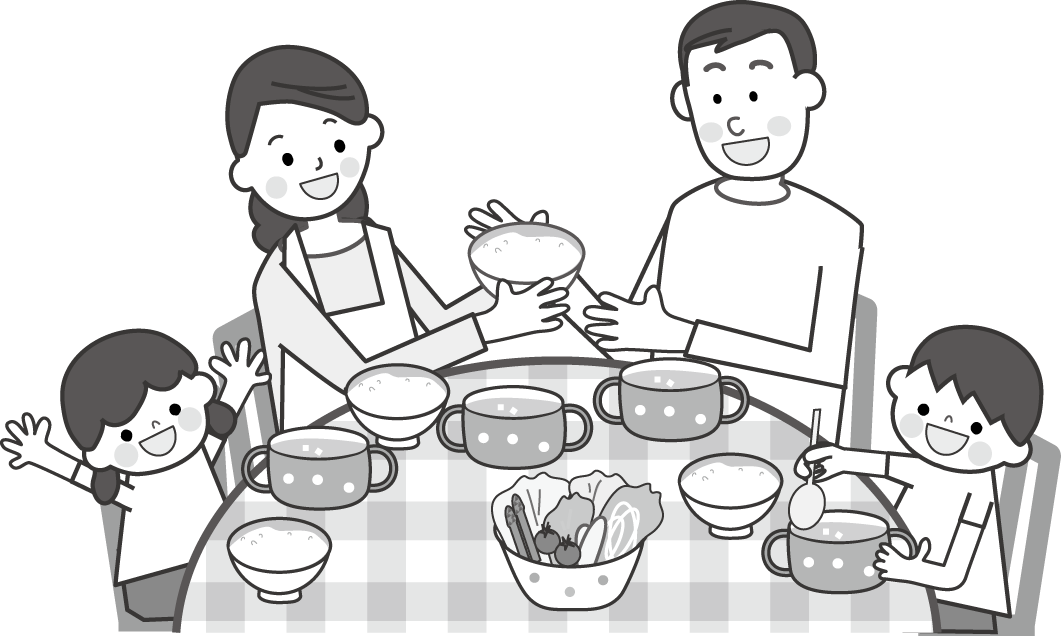 いらすとや 家族 食事 Hōmuaidea