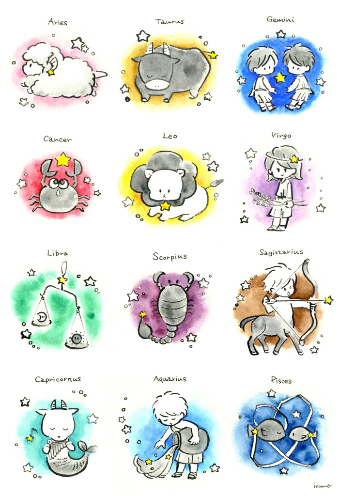 ほとんどのダウンロード 12 星座 イラスト 興味深い画像の多様性