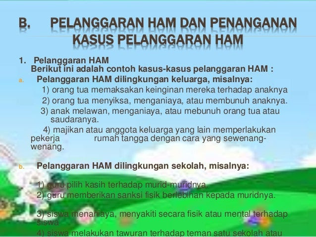 Contoh Pelanggaran Ham Untuk Hidup - Wo Ternyata