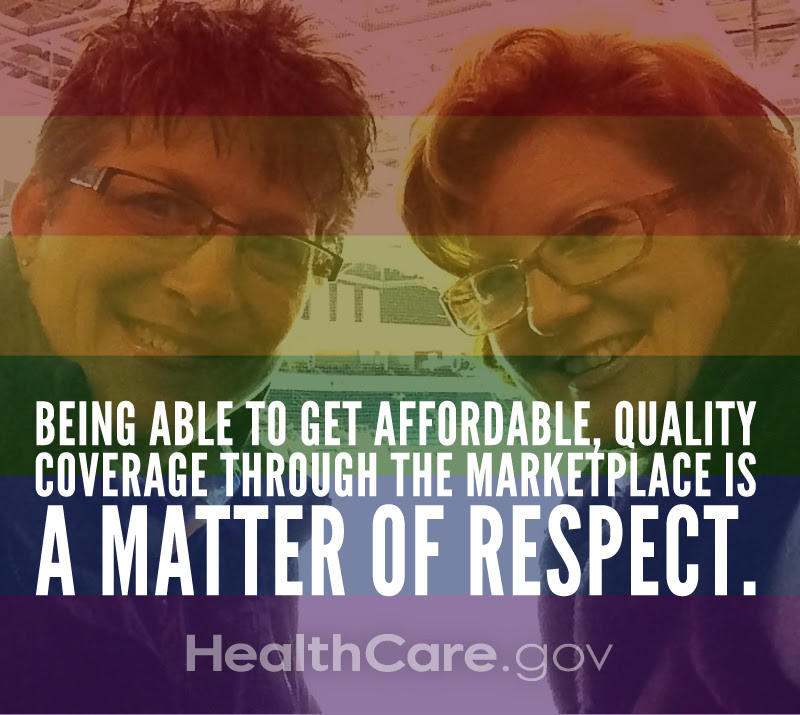 Being able to get affordable, quality coverage through the Marketplace is a matter of respect. HealthCare.gov.