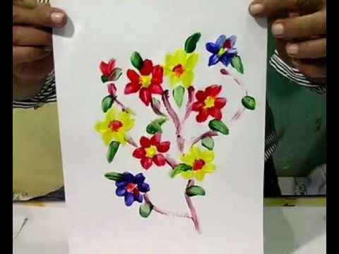22 Gambar  Bunga Finger Painting Inspirasi Spesial 