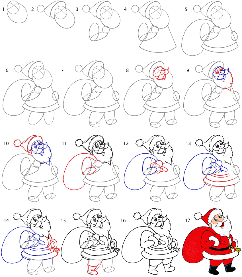 How To S Wiki 88 How To Draw Santa Claus