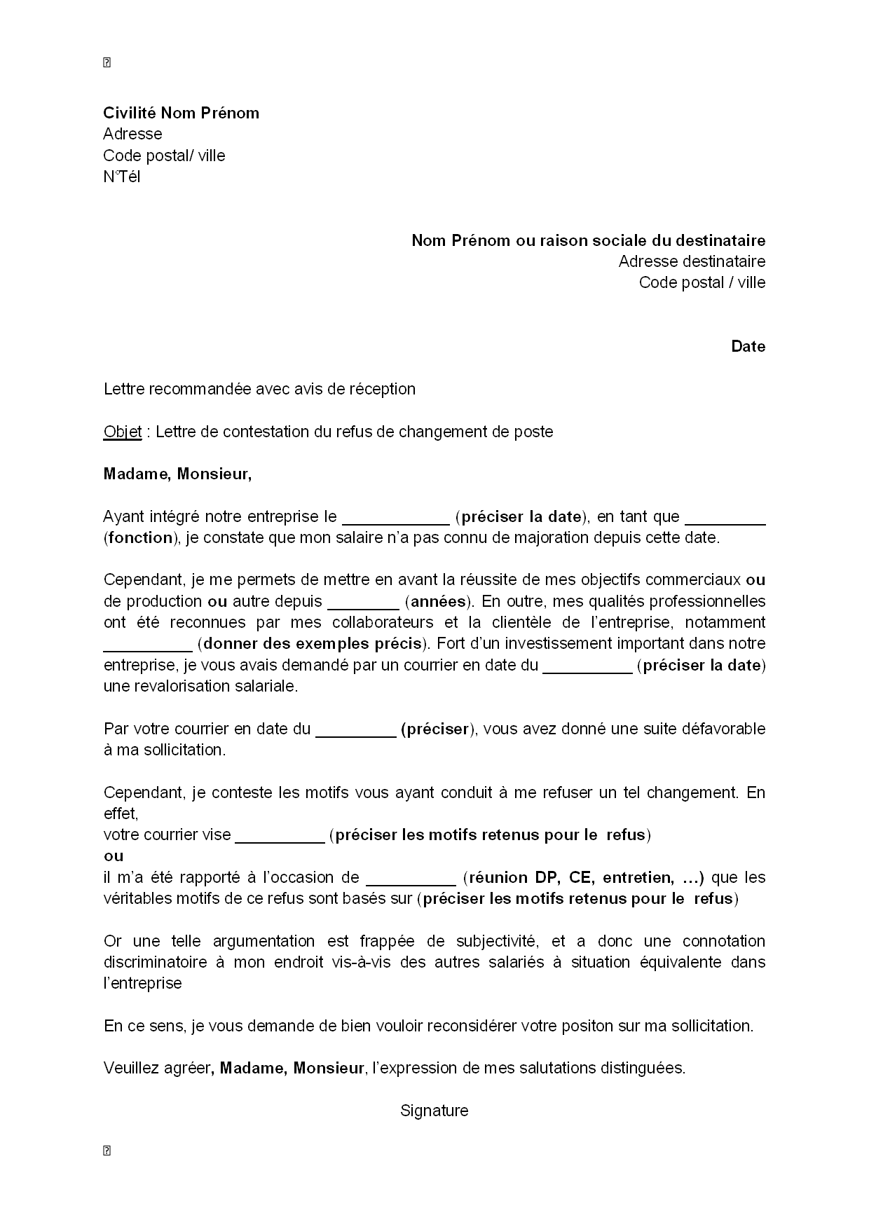 modèle lettre résiliation syndicat cfdt