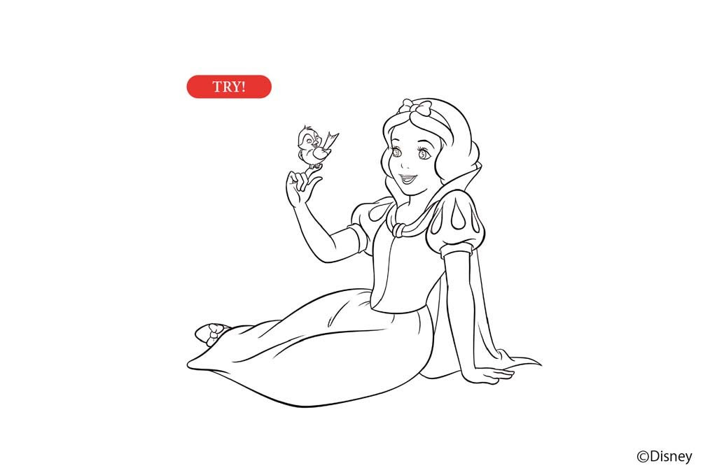 ユニーク白雪姫 イラスト 手書き 簡単 ディズニー帝国
