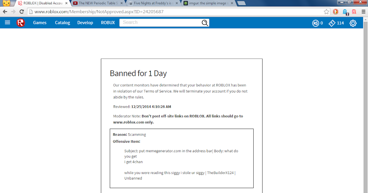 Roblox Appealing A Ban Robux Event - can roblox ban you