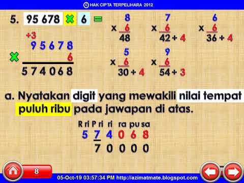 AZIMAT MATEMATIK: KUASAI DARAB DAN NILAI TEMPAT SEHINGGA FAHAM