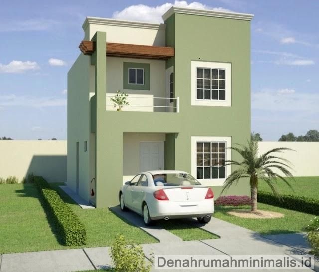  desain  rumah  2  lantai  leter  l 