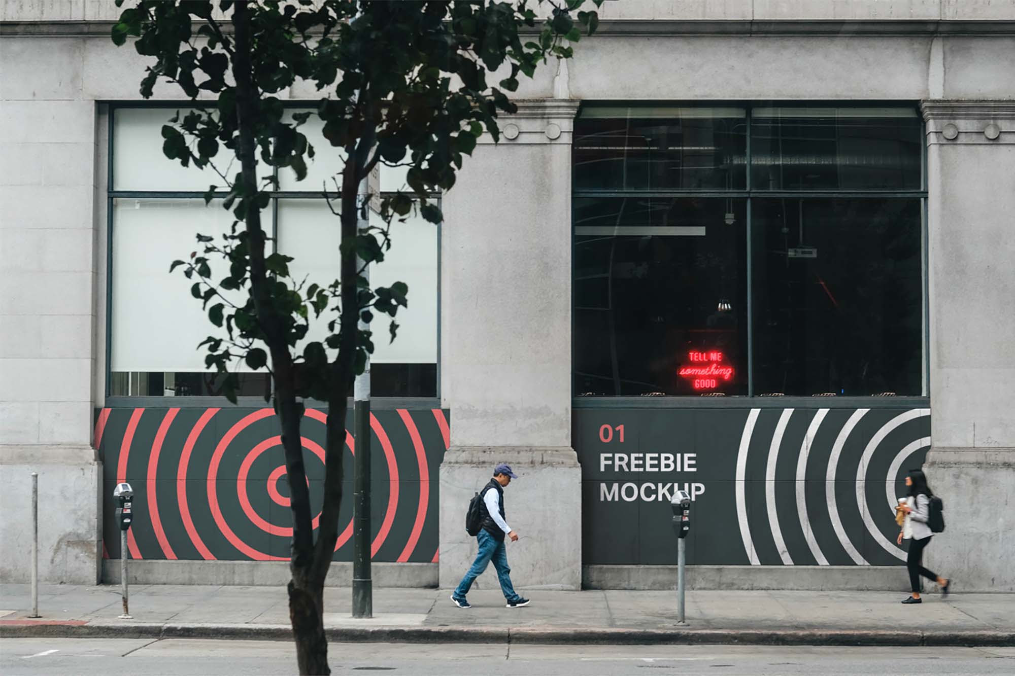 Download Free Store Front Wall Mockup Psd