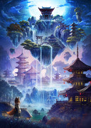 上 ファンタジー 和風 風景 イラスト 最高の画像壁紙日本aad