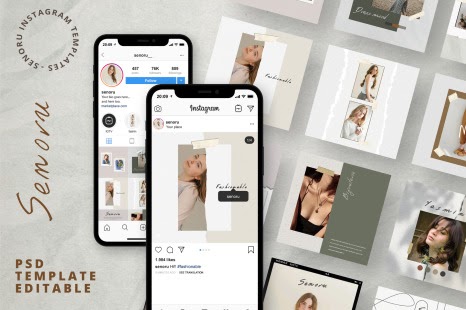 Download Download Instagram Grid Mockup Psd Free Yellowimages - 10 Instagram Stories Template In Social ...