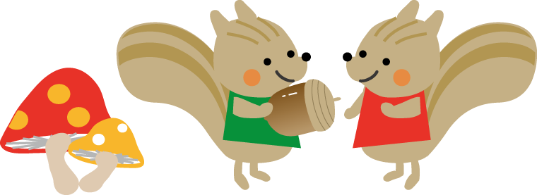 新着かわいい どんぐり リス イラスト アニメ画像