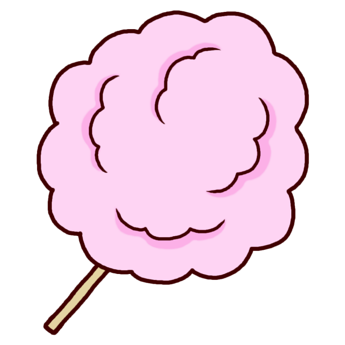かわいい動物画像 綺麗なわたあめ イラスト