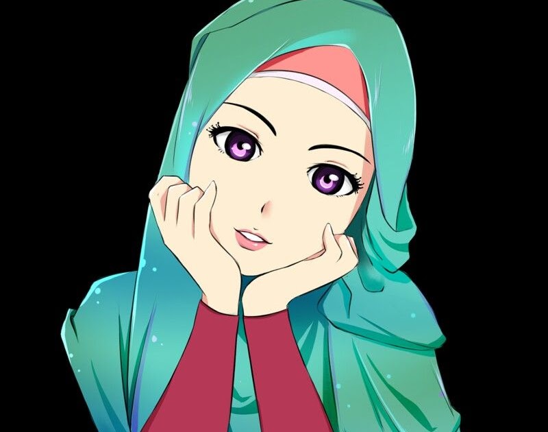 Concept 12 Kartun  Romantis Muslimah  Viral  