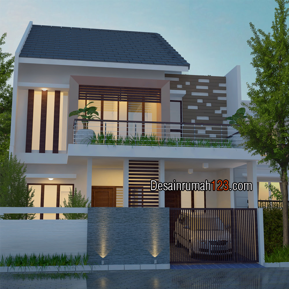 Denah Rumah  2  Lantai  9 X 13 Top Rumah 