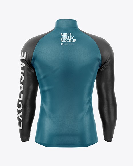 Download Mens Jersey With Long Sleeve Mockup Back View (PSD ...