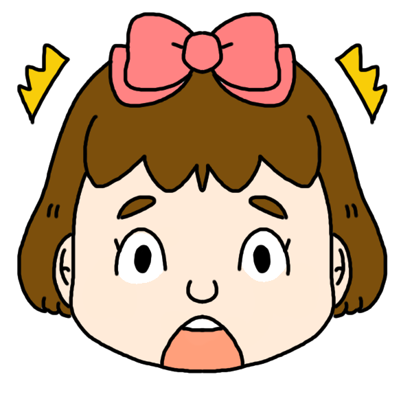 かわいい動物画像 上びっくりした顔 イラスト