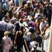 The crowded platform at Belmont Station after last year's race. The Long Island Rail Road made improvements to the station that were intended to help ease the crowding this year.