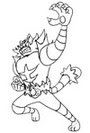 ユニークポケモン ガオガエン 塗り絵 すべてのぬりえ