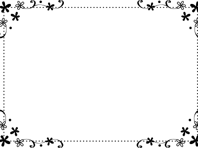 クリスマス 枠 フリー モノクロ 157870