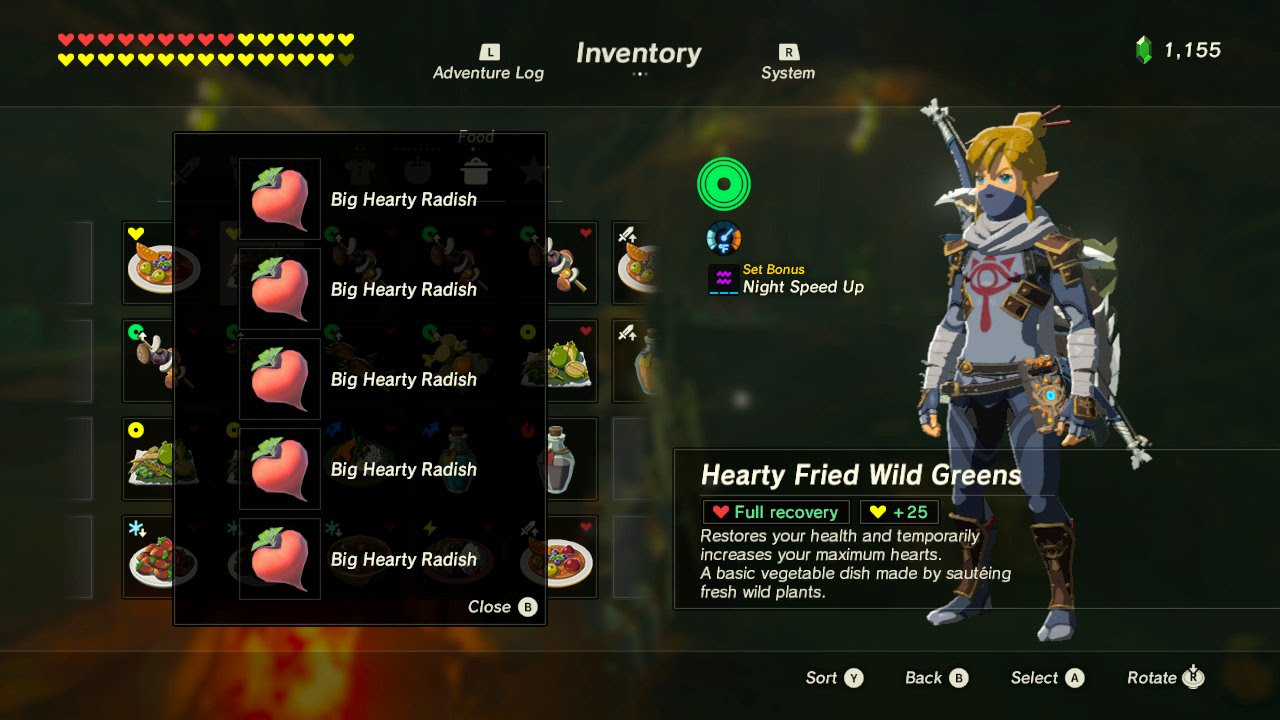 Cooking Guide Zelda Breath Of The Wild