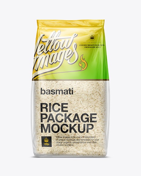 Download Bag W/ Basmati Rice Mockup Packaging Mockups