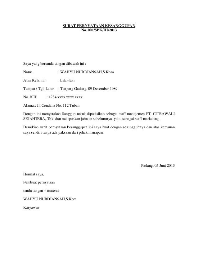 Contoh Surat Pernyataan Menolak Vaksin Contoh Surat