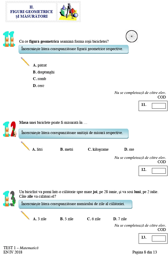20 de teste pentru probele de limba romana si matematica. Subiecte MatematicÄƒ Evaluarea De La Clasa A Iv A 2018 Vezi Subiectele La MatematicÄƒ Pentru Clasa A Iv A Hotnews Mobile