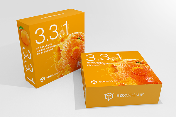 Download 3.3.1 Simple 3D Box Mockup PSD Mockup - Mockup Design ...