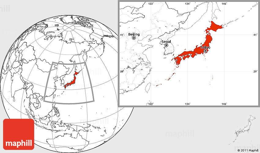 Hokkaido (北海道), honshu (本州), shikoku (四国), and kyushu (九州). Blank Location Map Of Japan