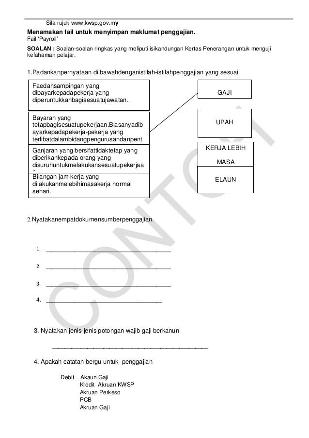 Contoh Soalan Akaun Kertas 2 Tingkatan 4 - Selangor w