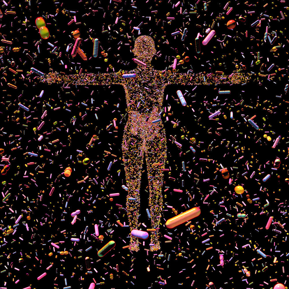 An illustration of human microbiome