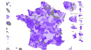 La France du vote En marche ! au second tour