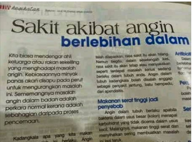 Mohon Share..Petua buang angin, tanda-tanda angin banyak ...