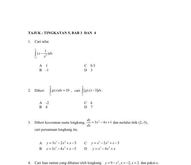 Soalan Matematik Tambahan Bab 1 Tingkatan 4 - Resepi Book o